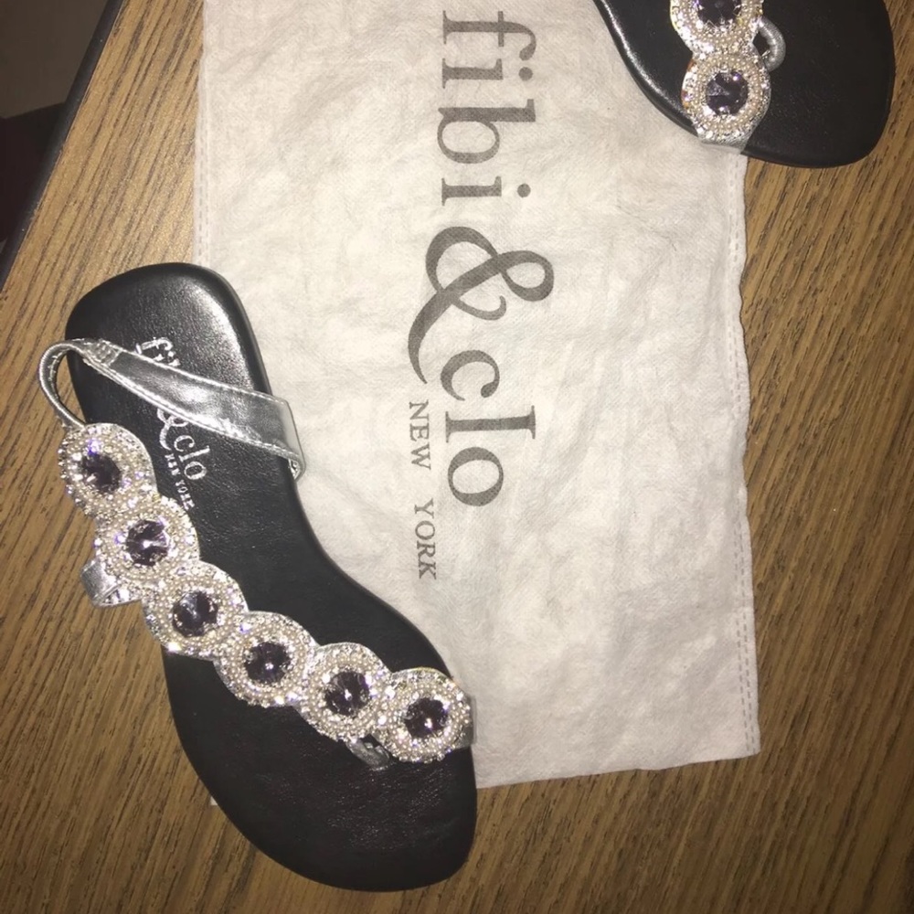 Super cute purple rhinestone sandals...